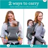 Infantino Cuddle-up Ergonomic Hoodie Baby Carrier, 2-Position, 12-40lb, Gray Fox