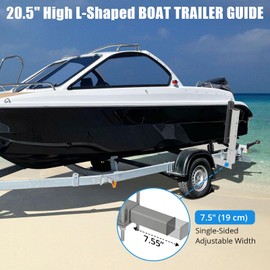 Garvee 2PCS Rustproof Galvanized Steel Boat Trailer Guide, 20.5" Adjustable Design Trailer Guide Poles, Heavy Duty Roller Guide-On System,for Ski Boat, Fishing Boat