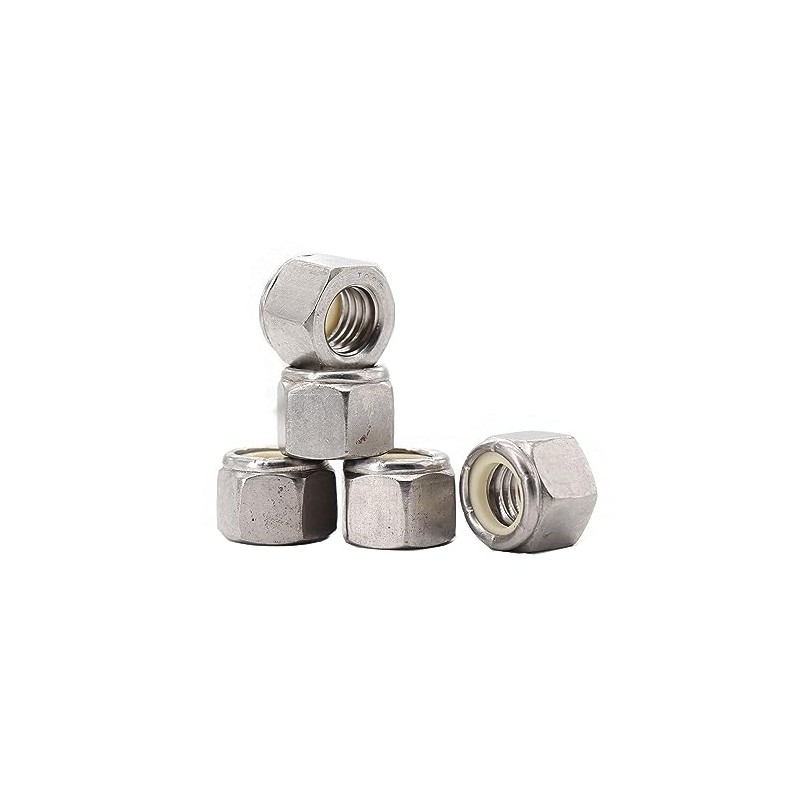 binifiMux 5pcs 3/4-10 Nylock Nylon Inserted Self Locking Nuts Stainless