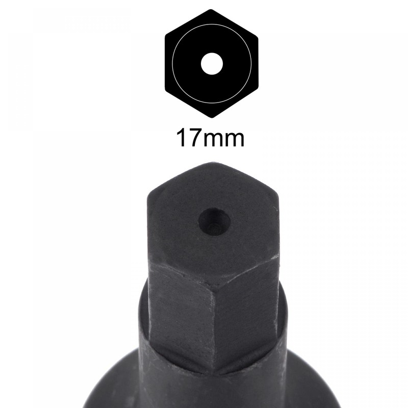 uxcell 17mm Impact Hex Bit Socket, 3/4" Drive 98mm Length