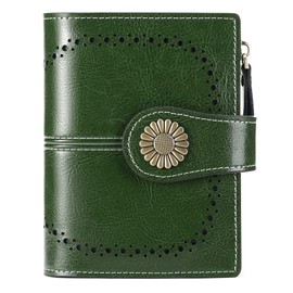 SENDEFN Bifold Purse Card Holder Wallet Genuine Leather RFID Blocking Wallet for Women with 16 Card Slots