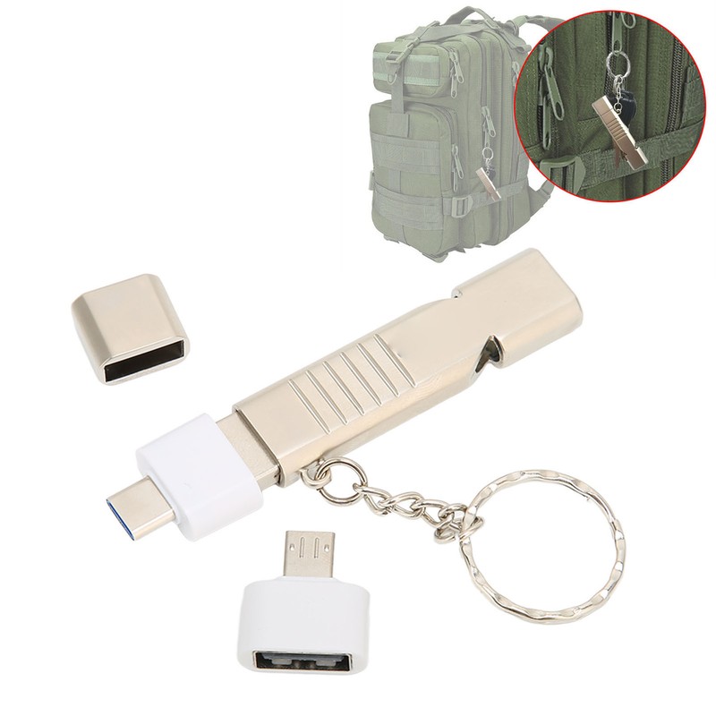 Whistle Flash Drive SOS Outdoor Waterproof USB3.0 120dB Sound Multifunction