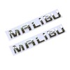 2Pack for Malibu Nameplate Letter Emblem Badge Glossy Compatible with