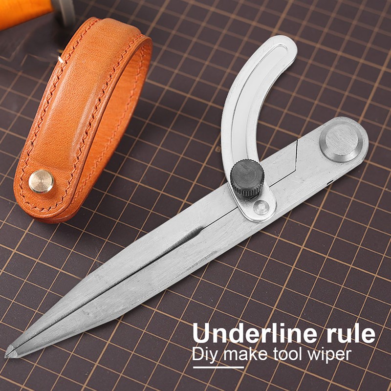 Leather Craft Compass Steel Adjustable Spacing Edge Creaser DIY Tool