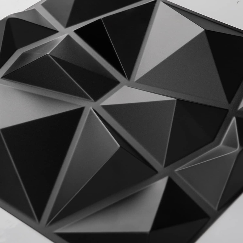 Art3d Decorative 3D Wall Panels in Diamond Design, 12"x12" Matt