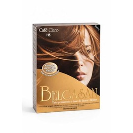 Tinte para Cabello Henna BELGASAN Cubre Canas Natural Larga Duración (Café Claro H5)