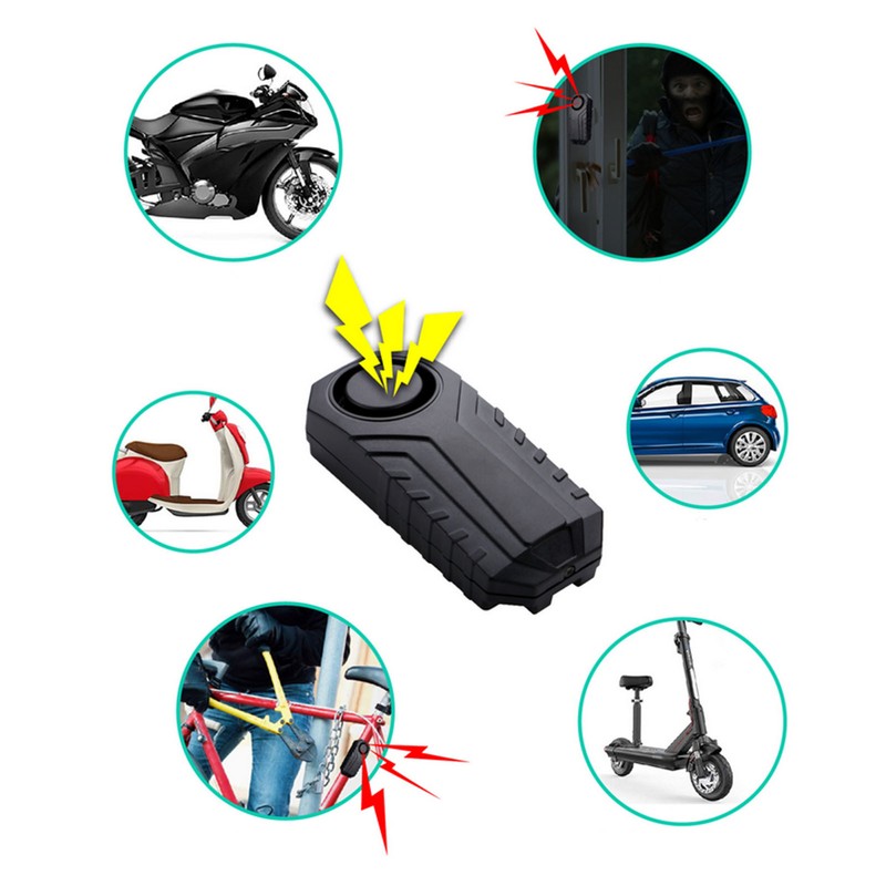 Bike Alarm 113dB Sensitivity Volume Adjustable Waterproof Bike Anti Theft