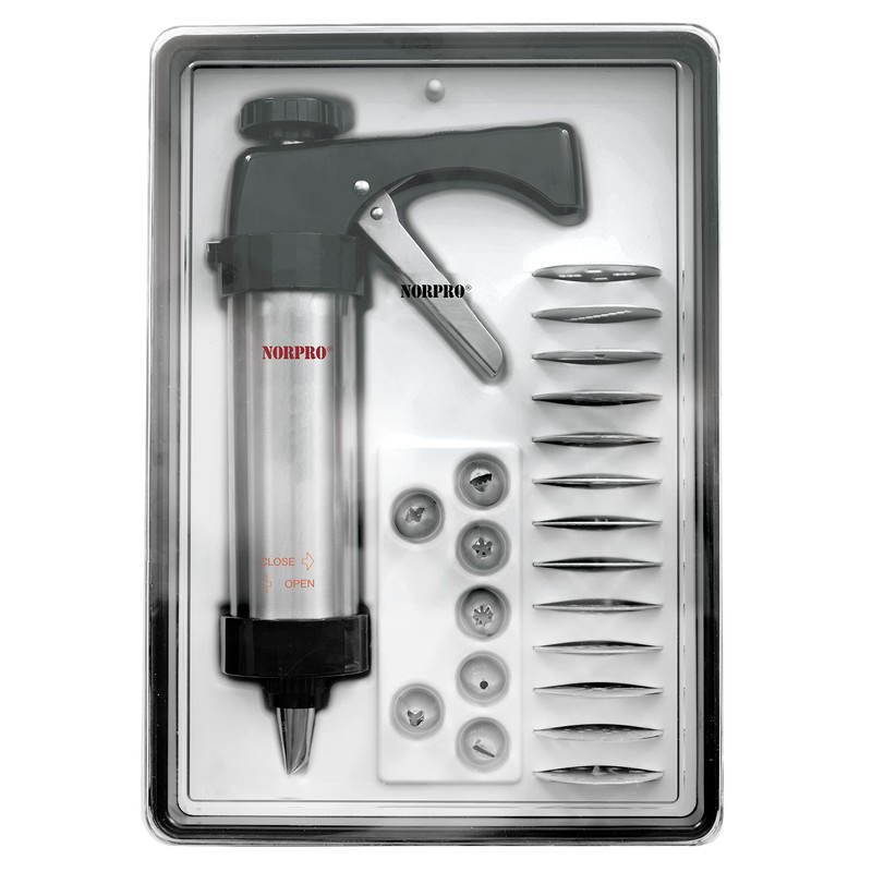 Norpro 3299 S/S Cookie/Icing Press with Case