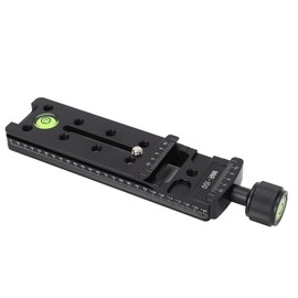 Camera Rail Nodal Slide Quick Release Plate, 150mm Professional Rail Nodal Slide with 1/4in Screw Hole, Built in Bubble Level for Arca