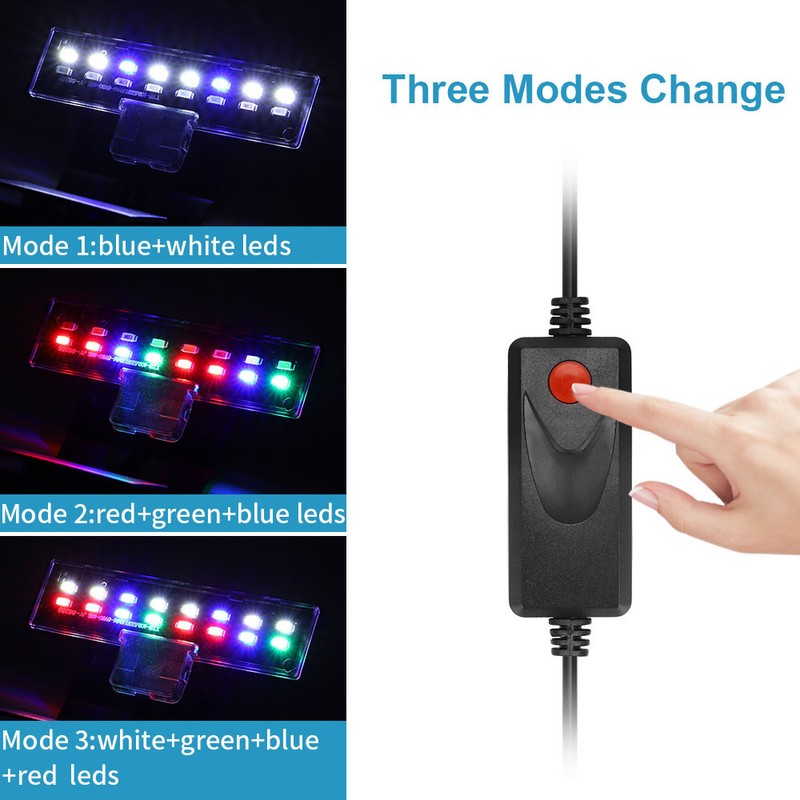 LED Fish Tank Light Mini Ultra-thin Clip-on Aquarium Lighting High