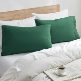 Ropa De Cama 1000TC Housewife Pillow Case 1000% Egyptian Cotton Spreme Hunter Green Pillow Covers Housewife SUPER-KING SIZE 50 x 90 CM