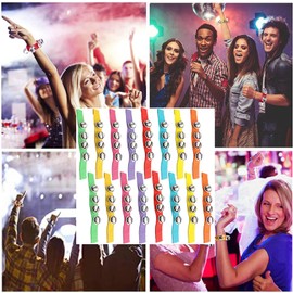 Yuelulala 16 Pcs Multi Color Musical Rhythm and Nylon Band Bell Ankle Band Wrist Wrist Foot Bell Instrument for Adult Best Holiday Birthday Party Gifts (A53-6)
