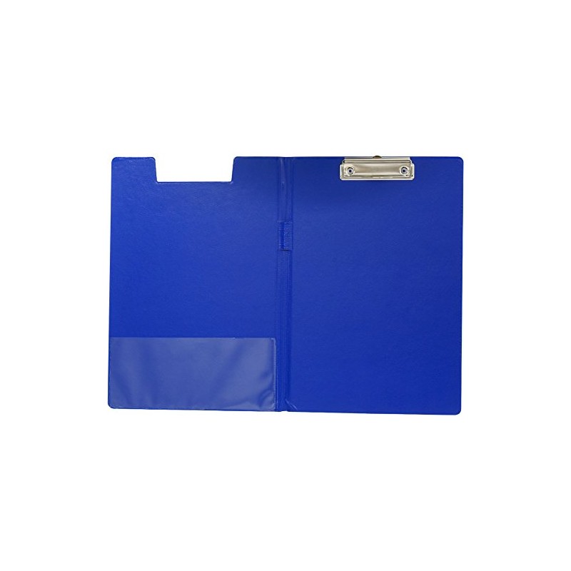 Esselte A4 Clipfolder with Cover, Rigid Plastic, Blue