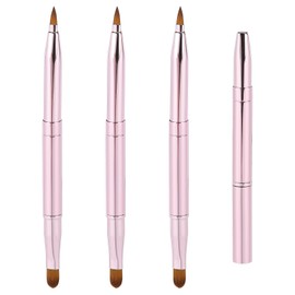 4 Pcs Lipstick Brush Retractable With Cap Pink Lip Brush for Lipstick Precise Apply Lip Women Makeup
