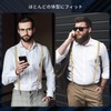 Annhua Men's Y-Shaped Suspenders, 1.0 inch (25 mm) Wide, 3