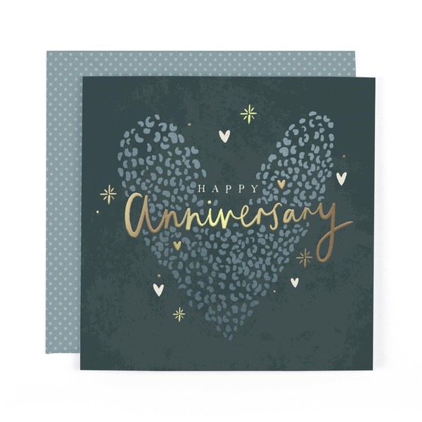 Hotchpotch Luxury Foiled Happy Anniversary Card - Contemporary Greeting Card