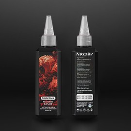 Nazzor Tattoo Ink Premium Tattoo Ink Perfect for Shading and Lining Smooth Consistent Pigment Tattoo Ink for Beginners Black
