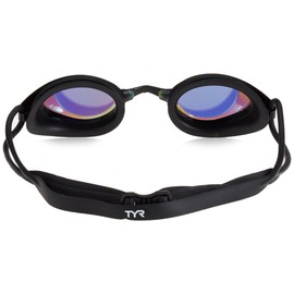 TYR Black Hawk Racing Mirrored Goggles, Gold Metal Rainbow Black, One Size