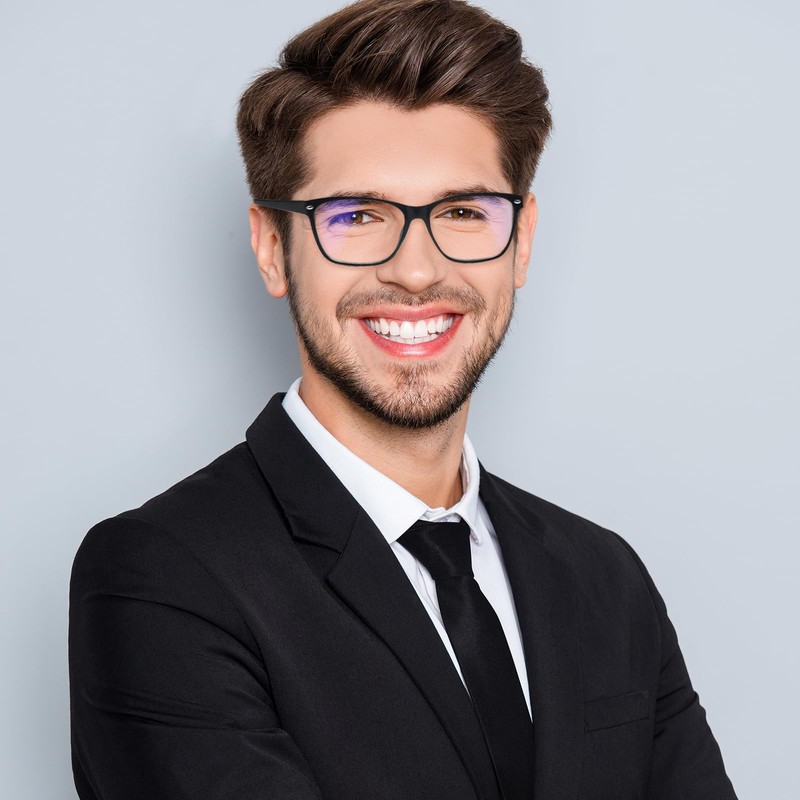 BONCAMOR Progressive Multifocus Reading Glasses for Men Women Blue Light