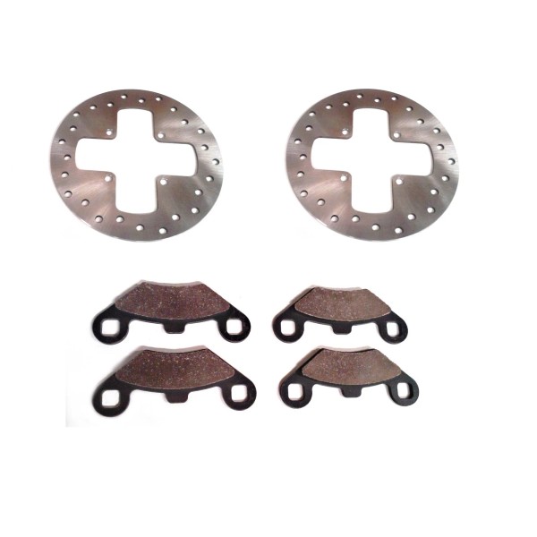 ATV Parts Connection Front Brake Rotors with Pads for Polaris