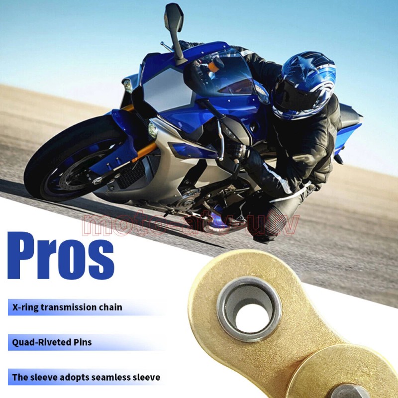 JINFANNIBI 520 X-Ring Chain with Connecting Master Link for Kawasaki