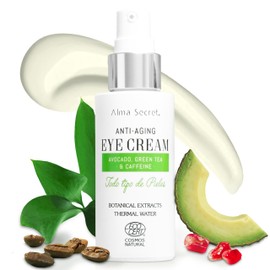 Alma Secret Contorno de Ojos Antiedad con Aguacate, Té Verde Ecocert Cosmos Natural, 30 ml