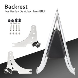 FIASRAC Rear Passenger Sissy Bar Backrest Detachable for Harley Sportster XL XLH 883 1200 2004-2021 (Chromed A)