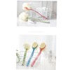 Healeved Body Scrub Brush Handle Exfoliating Shower Puff Strong Nylon