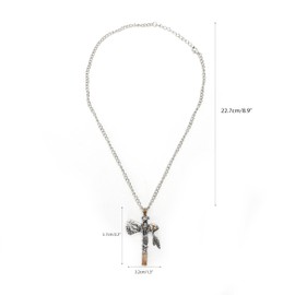 Native American Jewelry: Men's Viking Necklace with Indian Pendants - Norse Wolf Amulet, Axe, Animal Eagle Gothic Chain - US Inspired for Adults Men and Women (1 PCS)