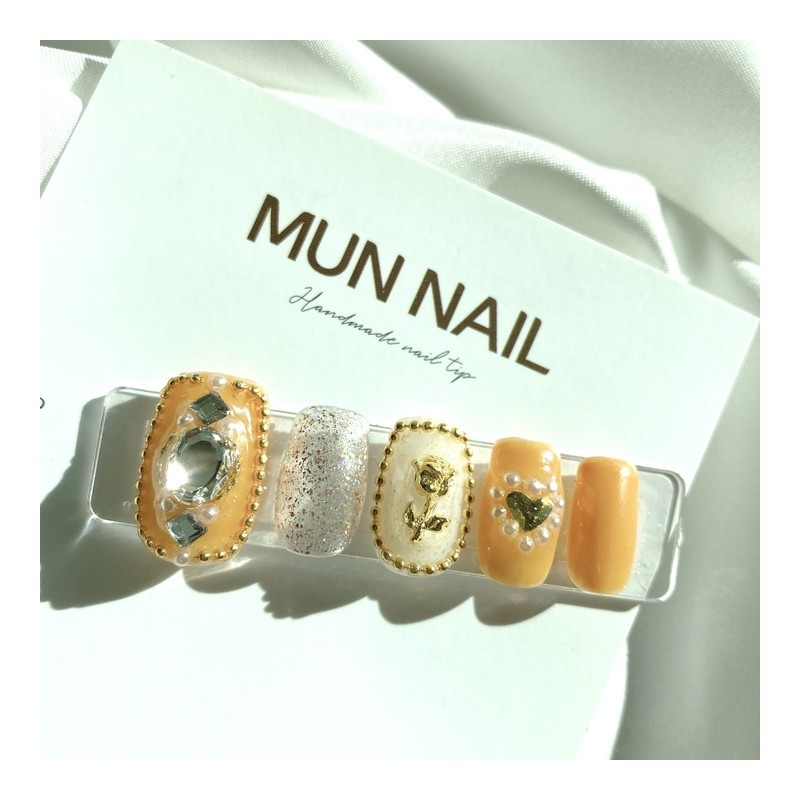 MunNail Rose Nail Tips - Lipstick / MunNail 로즈네일팁 -