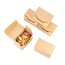 50 Pack Kraft Paper Gift Boxes with Jute Twine - Small Cardboard Box for Party Favors, Candy, and DIY Gifts - 3.9 x 2.4 x 2.4 Inches