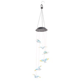Solar Wind Chimes Light Outdoor Waterproof LED Solar Eagle Wind Chimes for Courtyard Patio Lawn