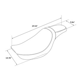 C.C. Rider Motorcycle Seat 2-up Seat fit for '06-'17 Harley Dyna Street Bob FXDB, Fat Bob FXDF, Low Rider FXDL, Super Glide Custom FXDC, Wide Glide FXDWG, Switchback FLD
