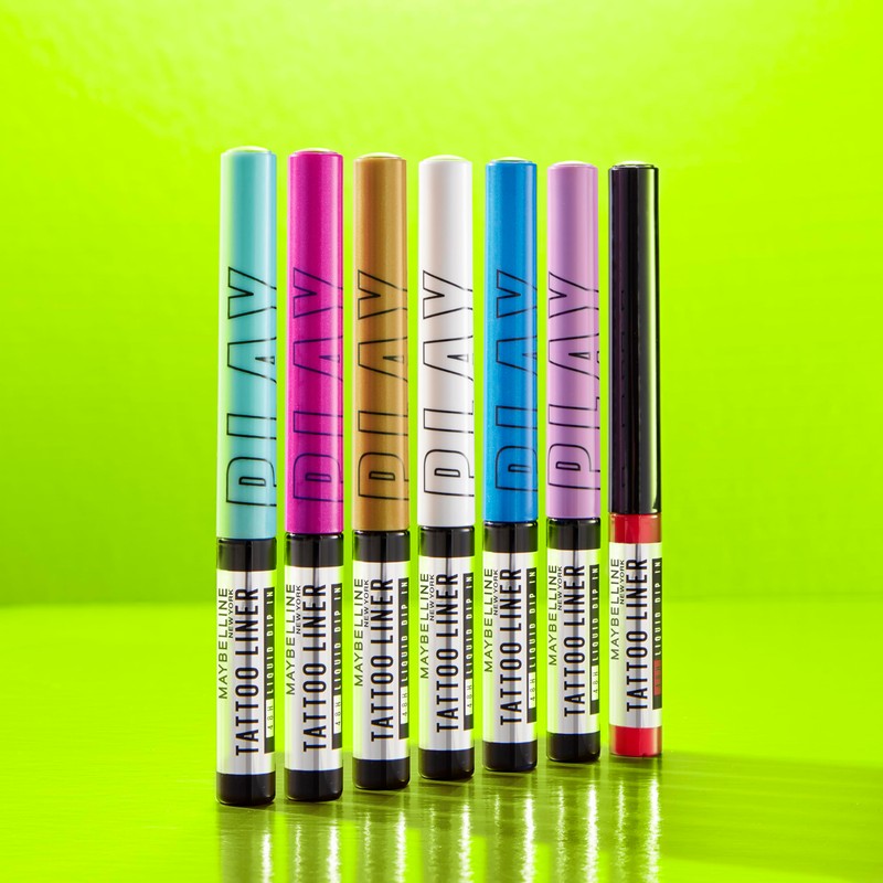 Maybelline Delineador Liquido de Colores Tattoo Liner Play, tono Drop