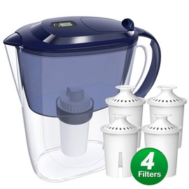 SimPure 3.5L Water Filter Pitcher BPA-Free 4-stage Filtration System Spot Lid US