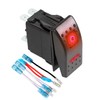 FXC Momentary Rocker Switch 7Pin Laser (ON)/Off/(ON) Red LED Light