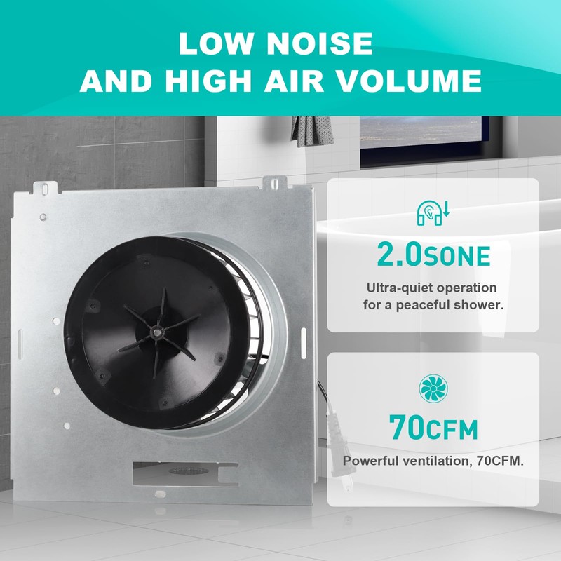 Up to 70CFM 763RLN B Unit Fan, Compatible with Nutone