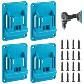 4 Stück Wandhalterung Werkzeughalter für Makita 18v Elektrowerkzeug, 11,4x8,1cm Bohrerhalter für Elektrowerkzeuge mit 16 Schrauben, Werkzeughalter für die Wand für Werkstatt Garage Maschine Verwenden