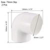 sourcing map 75mm Slip 90 Degree PVC Pipe Fitting Elbow