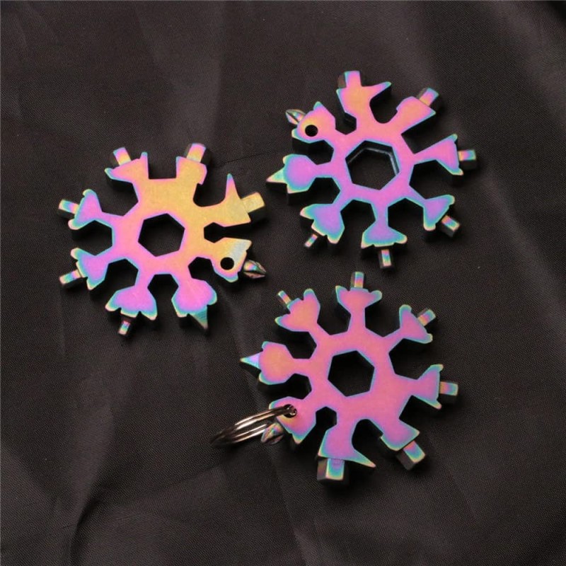 18-in-1 Snowflake Multitool, Snowflake Screwdriver Tactical Tool for Bottle Opener/Outdoor