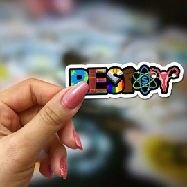 FALIMITLESS Resist Science Social Justice Sticker 3Pcs Pro Womens Rights Feminist Resist Sticker Vinyl Waterproof Decals for Notebook, Tumbler, Laptop, Car, Phone and Water Bottle