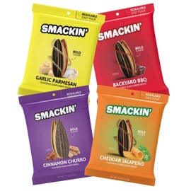 Smackin' Smakin Sunflower Seeds 4-Pack  combo A Bold Mix of Irresistible Flavors!