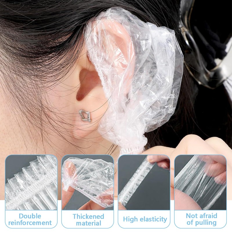 100 Pack Ear Covers for Shower, Ear Caps for Shower,