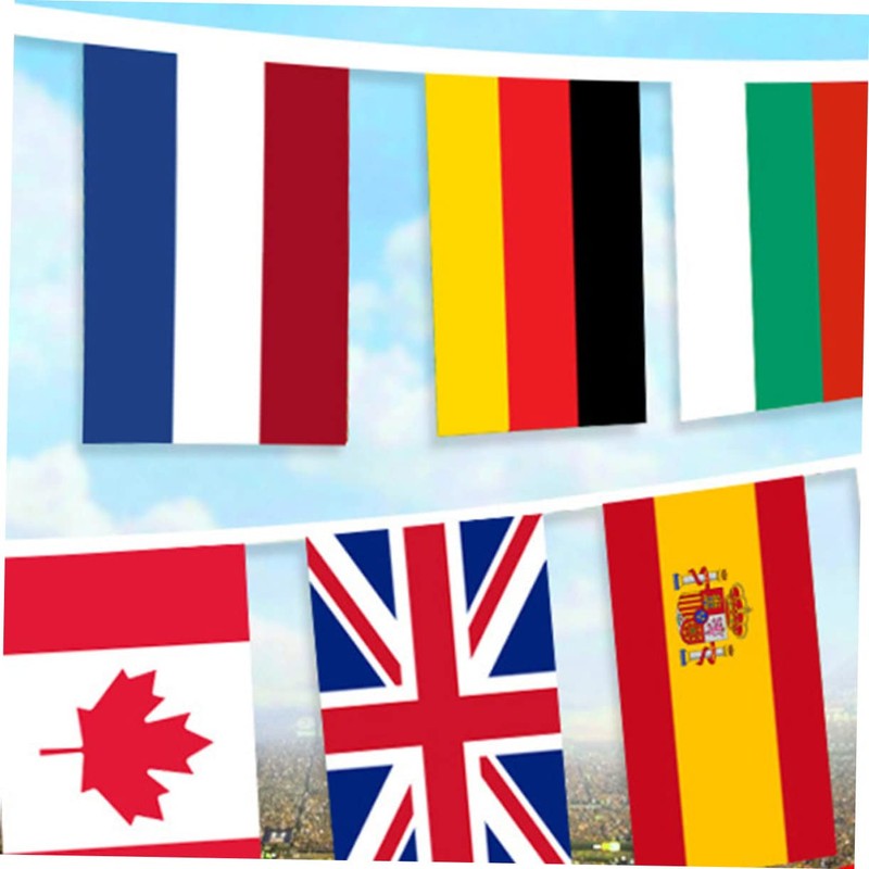 ORFOFE 100 Country Flags Bunting Flags Banner for Home School