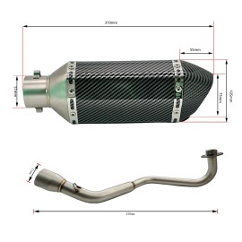 Unbranded Motorcycle Full Exhaust System Slip on Baffle For Honda Grom msx 125 2013-2023