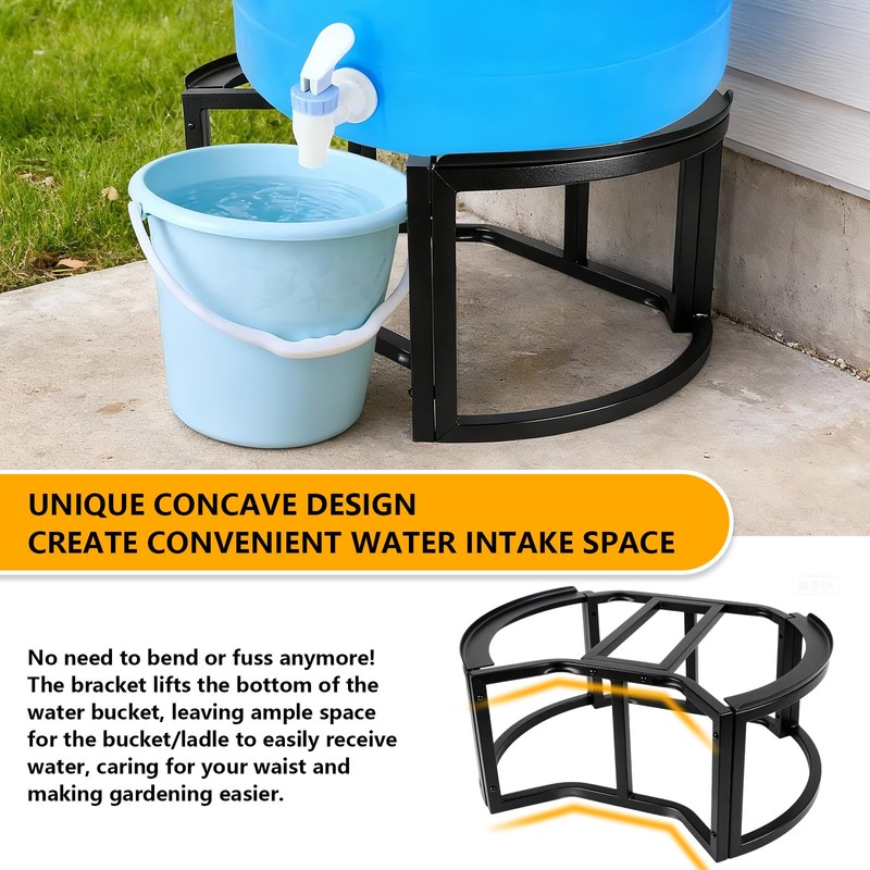 Stainless Steel Rain Barrel Stand - Fits 45/50/55 Gallon Tanks,