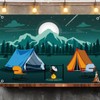 Camping Backdrop Scenery Outdoor Camp Decorations for Classroom Camping Banner