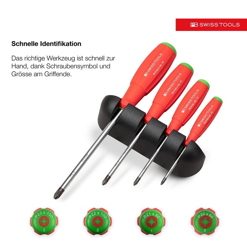 PB Swiss Tools Swiss Grip Screwdriver Set with Holder 8243