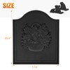 Firebacks for Fireplace,Cast Iron Fireback with Feet,Fireplace Back Plates,Heat Insulation
