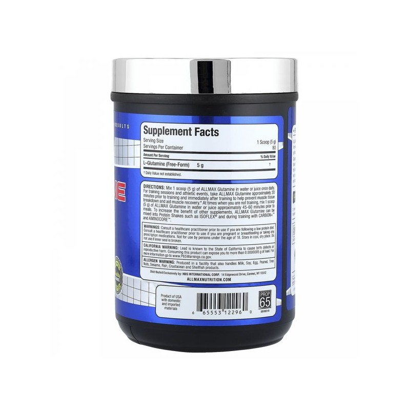 올맥스, 에센셜, 글루타민, 14.11온스 (400g) Allmax, Essential, Glutamine, 14.11 oz